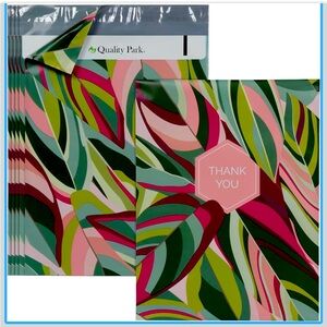 20 Multicolor Leaf Design 10x13 Poly Mailers